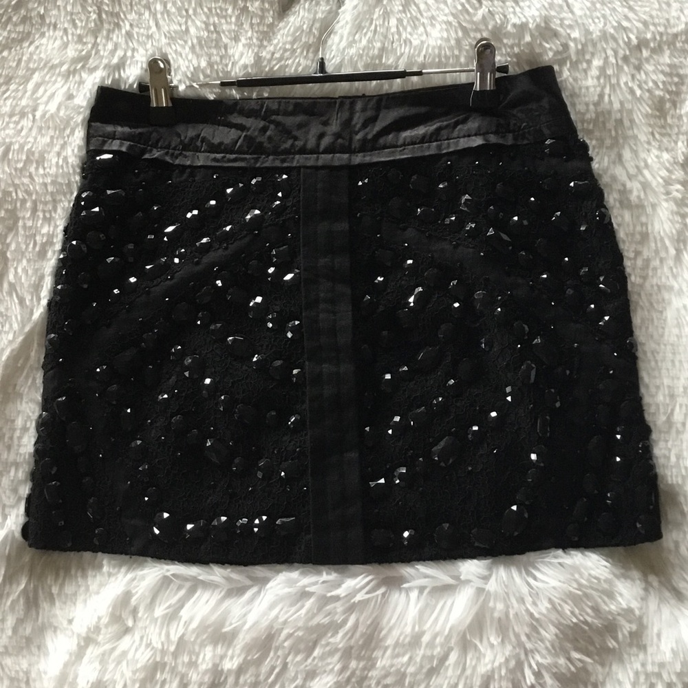 SALE!!! BLACK EMBELLISHED MINI SKIRT SIZE 2